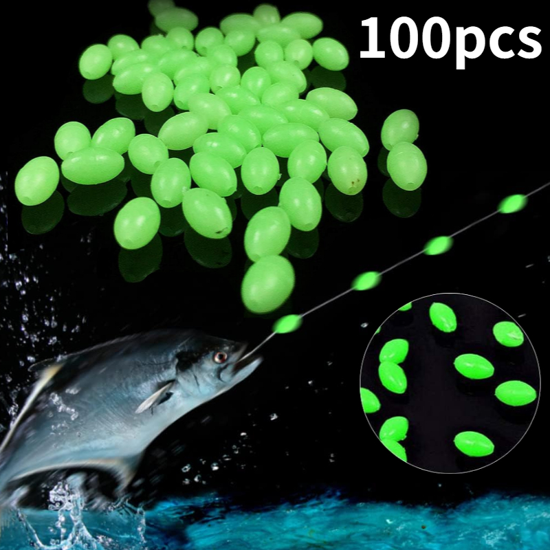 Fishing Lure Topwater - 100 sztuk/partia Owalne Świecące w Ciemności