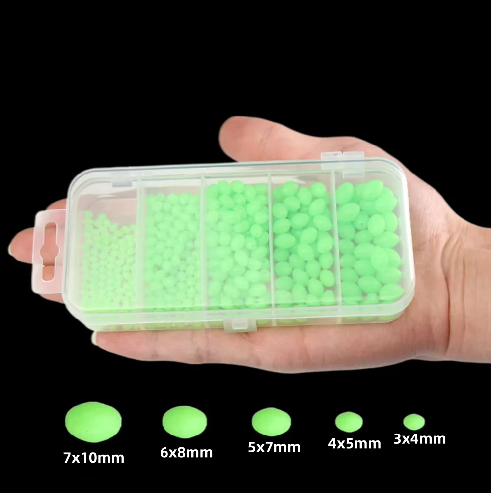 Fishing Lure Accessories - 375 sztuk/zestaw Nocne Świecące Koraliki Wędkarskie