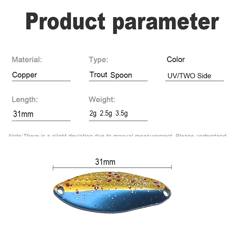 Przynęta typu Trout Spoon 2g 2 – Fishing Lure Spoon recenzja i cena